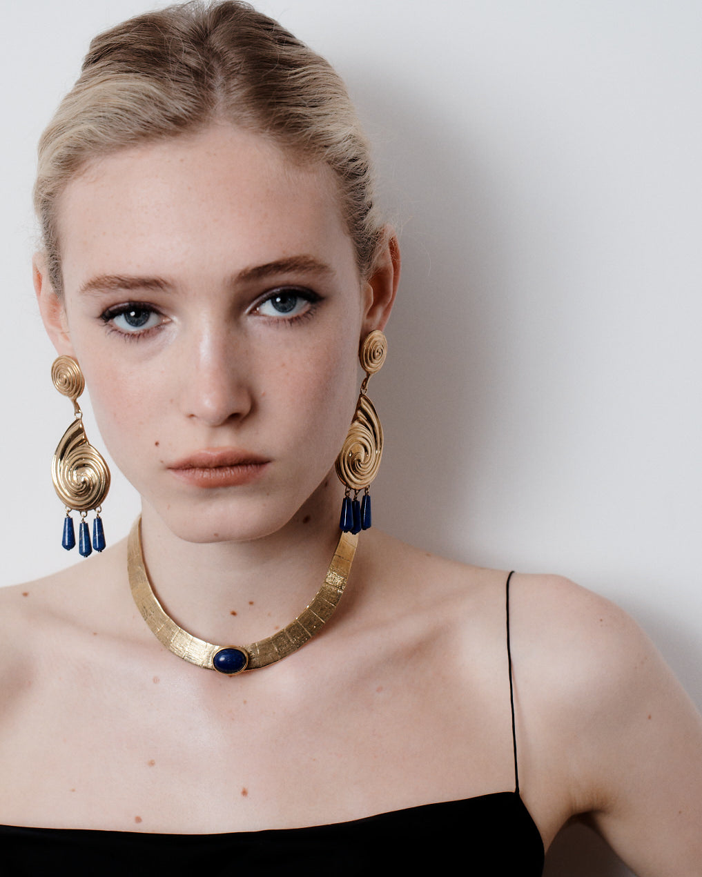 Eliza Lapis Earrings image 2
