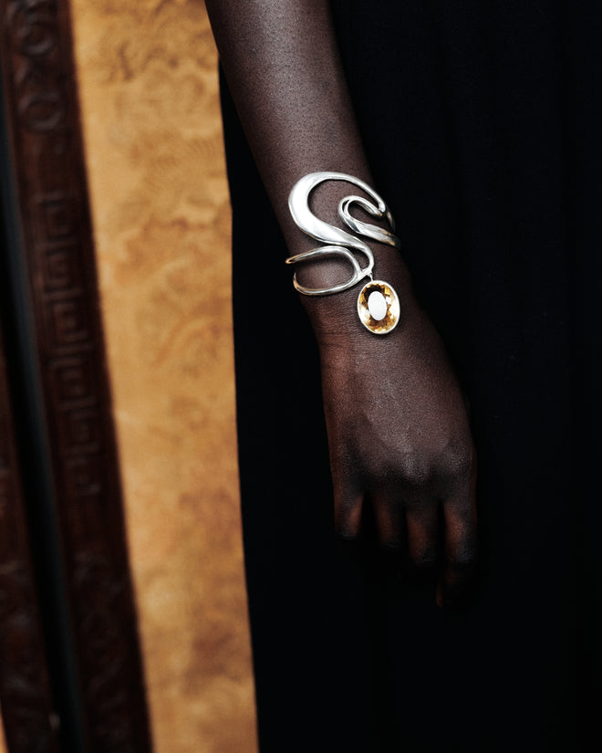 Lula Citrine Dangle Cuff