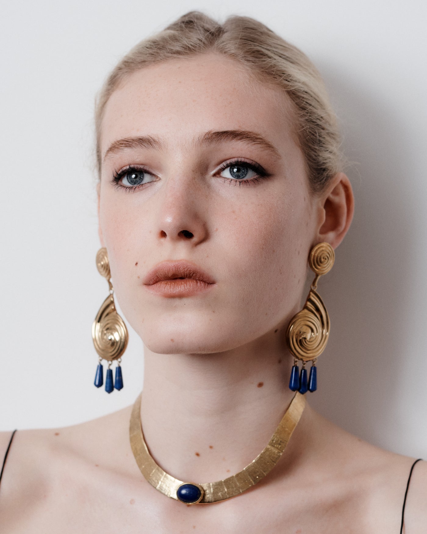 Eliza Lapis Earrings