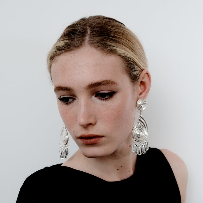 Eliza Earrings in Silver