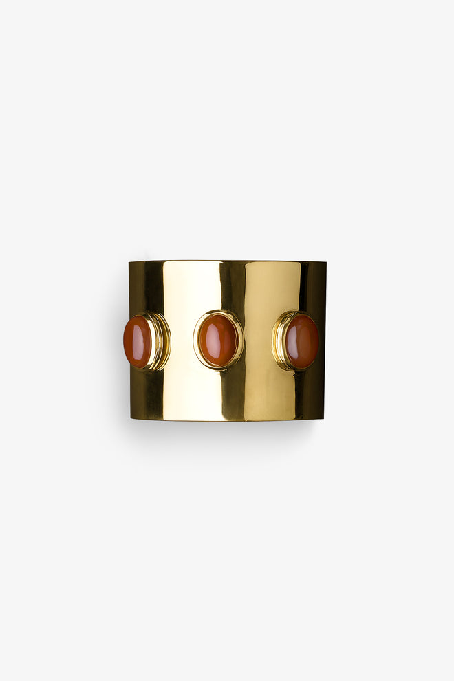 Fiona Carnelian Gold Cuff