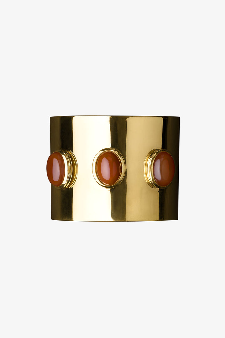 Fiona Carnelian Gold Cuff