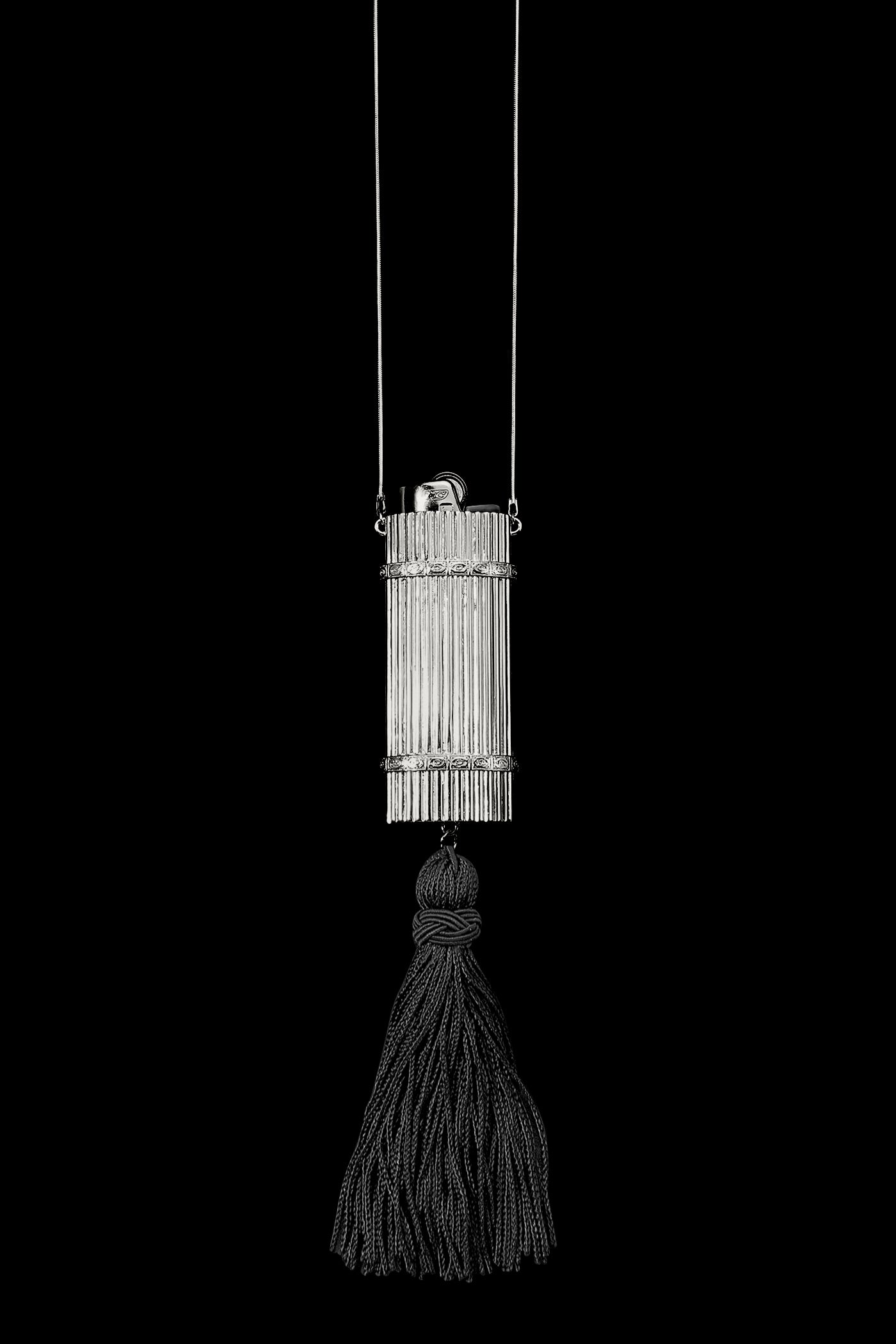 Deco Lighter Pendant in Silver