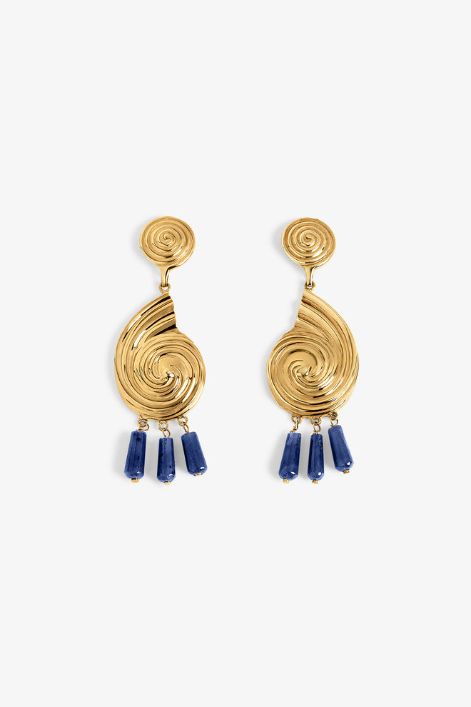 Eliza Lapis Earrings