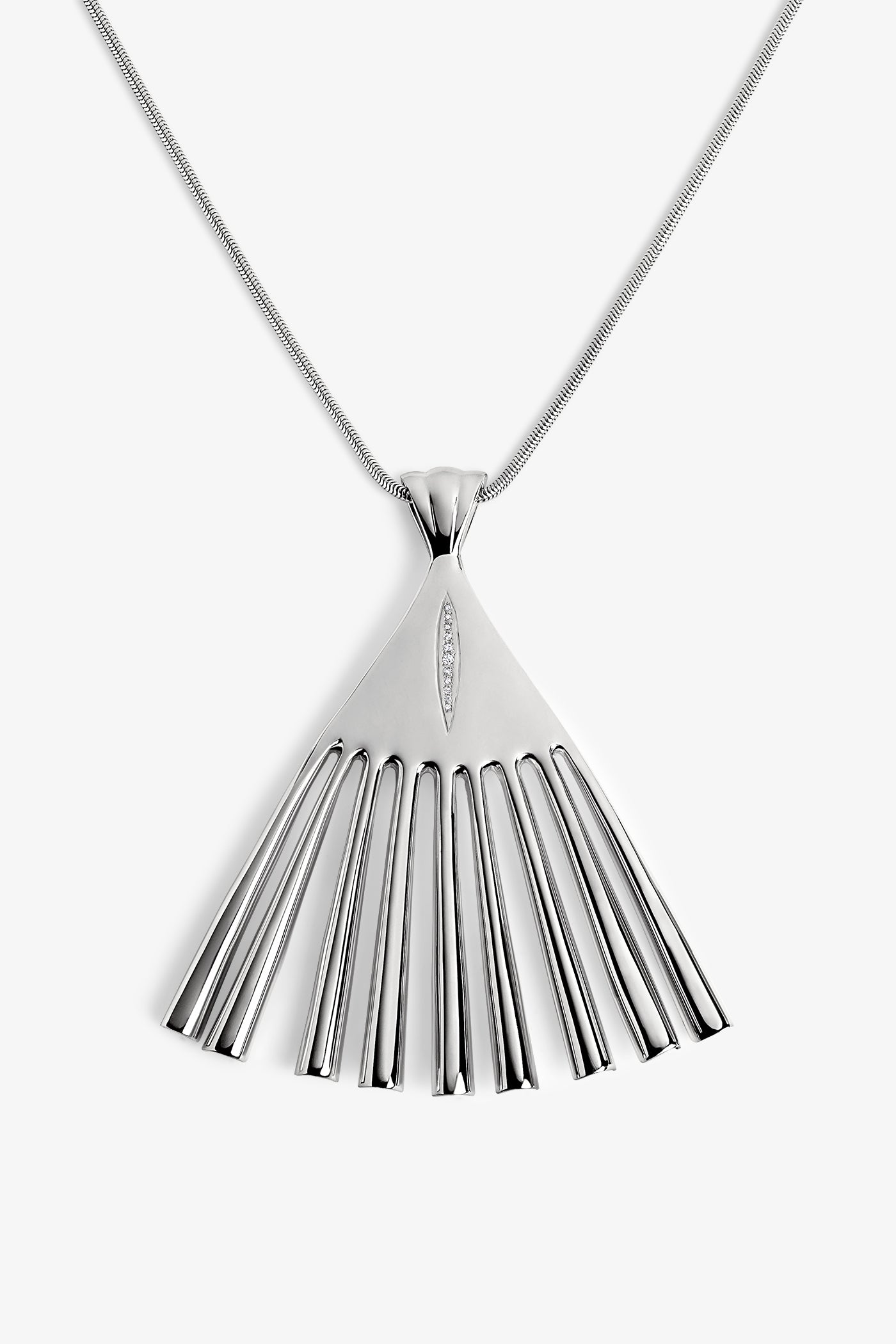 The Carolyn Fan Pendant Silver