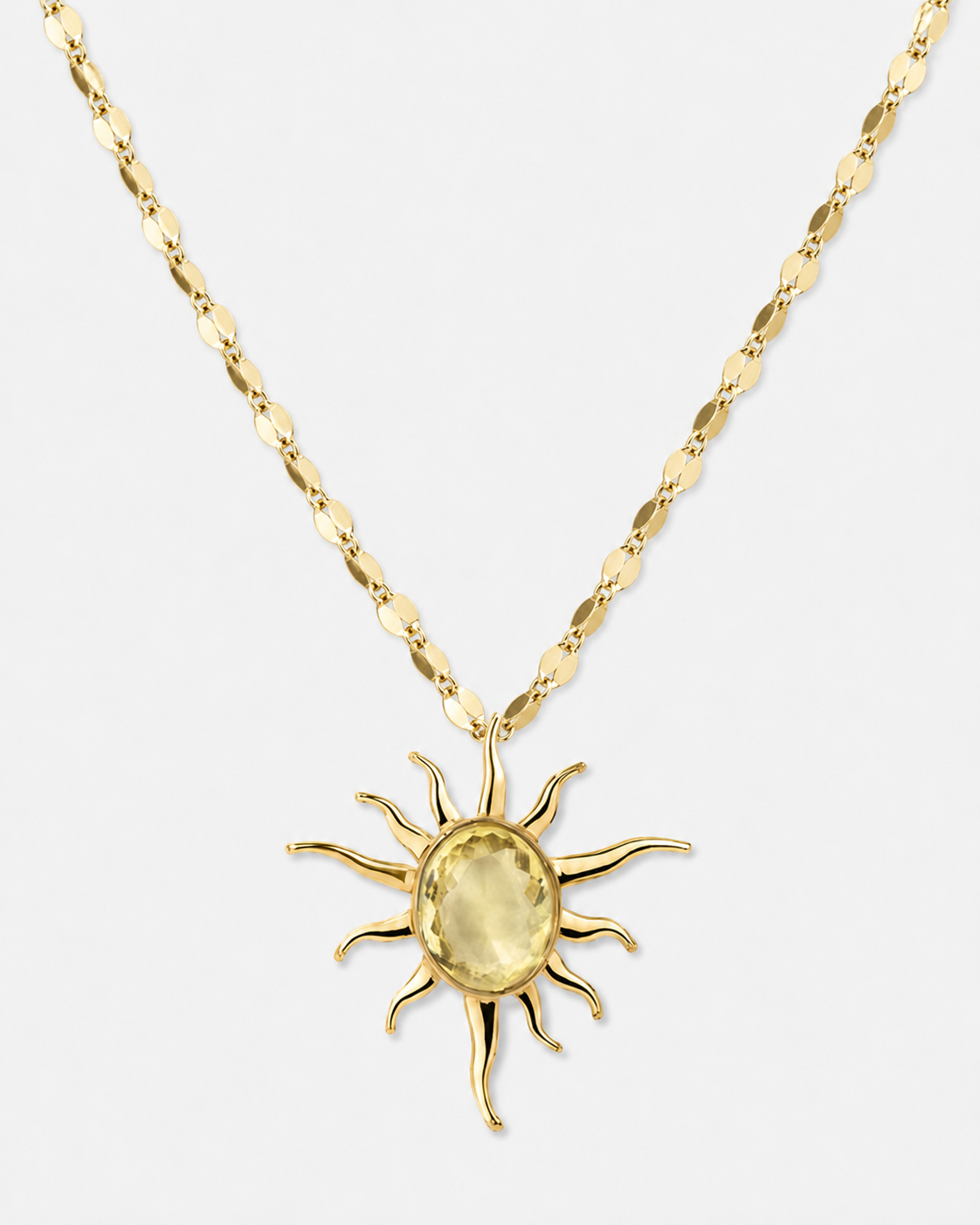 Iris Sun Pendant in Gold