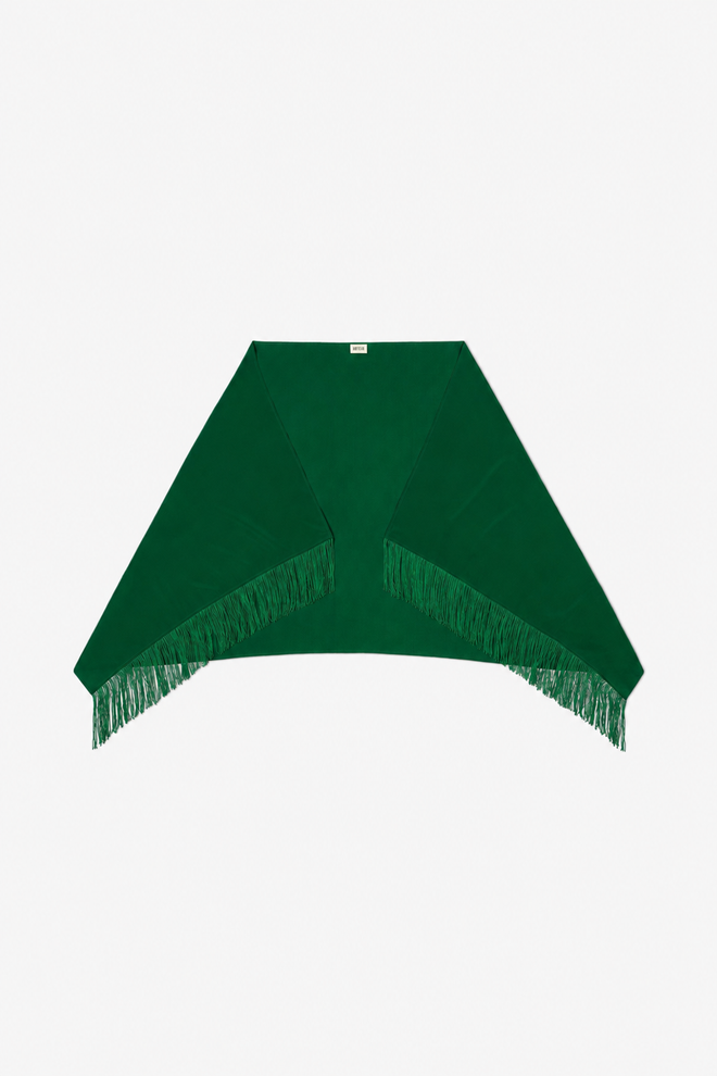 Lydia Silk Shawl in Emerald