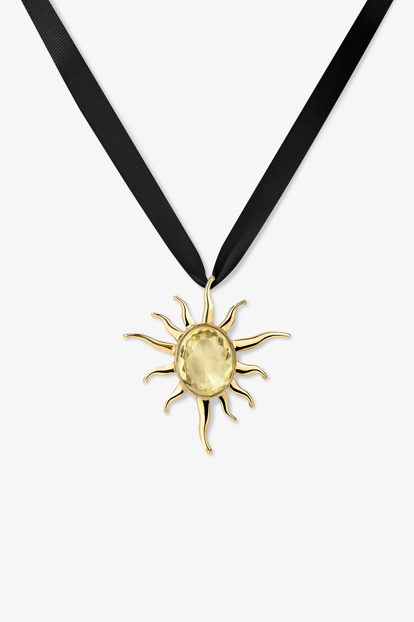 Iris Sun Pendant in Gold