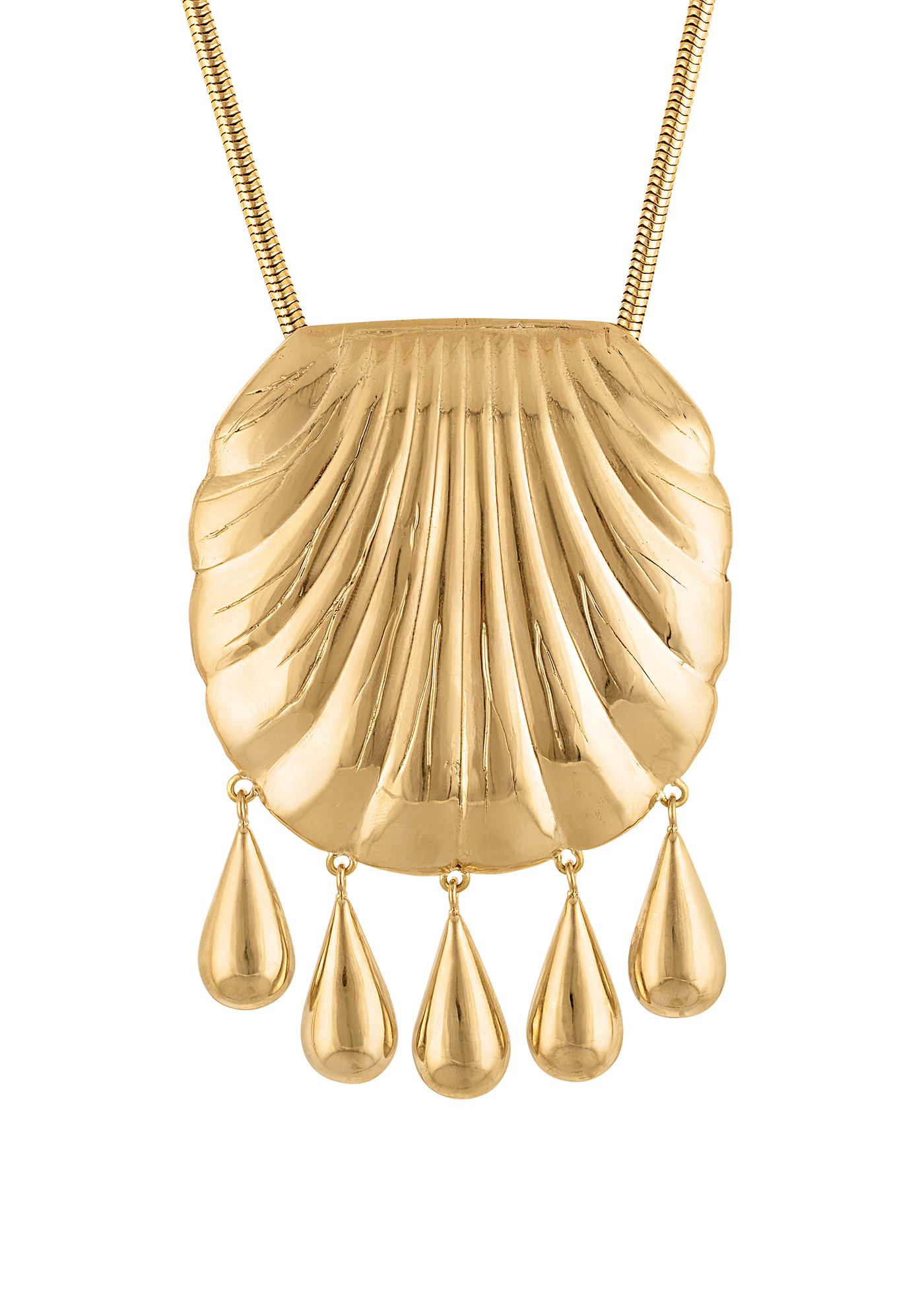 Petra Shell Necklace in Gold