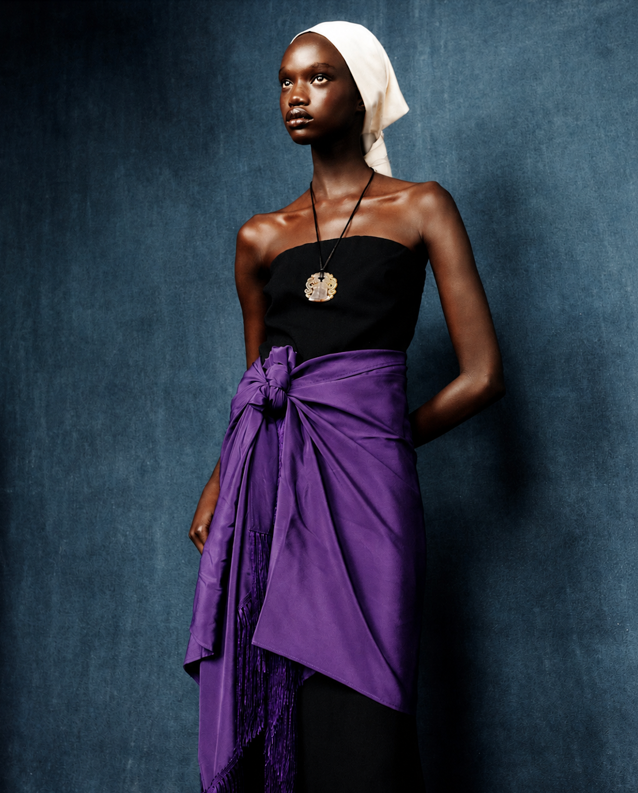 Lydia Silk Shawl in Amethyst